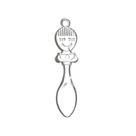 Kit Pingente Acrílico Garfo Colher 10 Unidades P/ Pulseira Chaveiro Colar