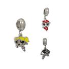 Kit Pingentes Meninas Super Poderosas Aço Inóx Antialérgico Pulseiras Berloque Kit Pingentes Meninas Super Poderosas Aço Inóx Antialérgico Pulseiras Berloque