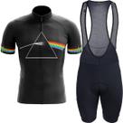 Kit Pink Floyd Ciclismo Bretelle Forro Gel Camisa Curta Dry Fit Pink Floyd Speed Pro