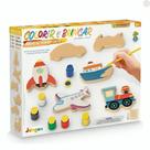 Kit Pintar Colorir Infantil Meios De Transporte 338 - Junges - jungee