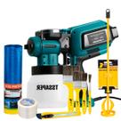 Kit Pintura 1 Pistola Pulv. 550w 110V, 4 Pincéis, 2 Fitas Crepes, 1 Salva Pintura, 1 Misturador de Tinta e 1 Estilete