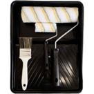 Kit Pintura Compel Com 4 Pecas - Bandeja + 2Rolos + Suporte Kit Pintura Compel Com 4 Pecas - Bandeja + 2Rolos + Suporte