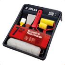 Kit Pintura Completo Atlas 7 Peças 1016 Rolo Lã Trincha Pincel Bandeja Espátula Parede Teto Envio Rápido