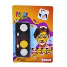 Kit Pintura Facial Tigre Funny Make Pica Pau Branco Preto Amarelo