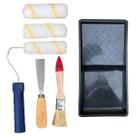 Kit Pintura Parede Rolo Lã Bandeja Pincel Espátula 6 Peças Kit Pintura Parede Rolo Lã Bandeja Pincel Espátula 6 Peças