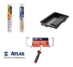 Kit Pintura Pro Duplo 46cm Bandeja Garfo + 2 Rolos Lã Rendeplus Antigota Atlas