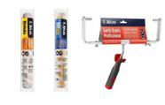 Kit Pintura Pro Duplo 46cm Suporte Garfo + Rolo Lã Antigota Rendeplus Atlas
