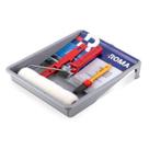 Kit Pintura Rolo de Lã 23cm 05 Peças - Trincha 1", Bandeja, Garfo, Mexedor