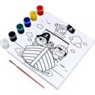 Kit pintura tela pirata + pincel + 6 tintas Kit pintura tela pirata + pincel + 6 tintas