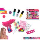 Kit Pinturas Unhas Strass Infantis Deluxe Esmalte Acessorios