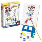 Kit Pinturinha Marvel Spidey E Seus Amigos + Cavalete E Tintas Infantil