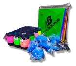 Kit Pipa 50 Raias 12 Latas De Linha E 50 Metros De Rabiola Cor:Variadas