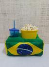 Kit Pipoca Almofada Personalizada + Balde Pipoca Copo com Tampa Brasil