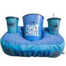 Kit Pipoca Stitch Disney Balde 2 copos com Canudo e Almofada
