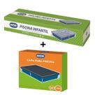 Kit Piscina Infantil Retangular Estrutural + Capa de Proteção 1000 Litros Kit Piscina Infantil Retangular Estrutural + Capa de Proteção 1000 Litros