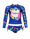 Kit Piscina praia Blusa Térmica Proteção Uv50 e Biquíni