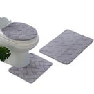 Kit Piso Banheiro Moderno 3 Peças Antiderrapante Super Macio Kit Piso Banheiro Moderno 3 Peças Antiderrapante Super Macio