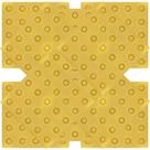 Kit Piso Tátil 10 Unidades 25 X 25 Alerta Amarelo Pvc - Wrs
