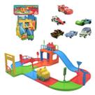 Kit Pista Infantil Baby Animal + 6 Carrinhos Brinquedo Carros Customizável Kit Pista Infantil Baby Animal + 6 Carrinhos Brinquedo Carros Customizável