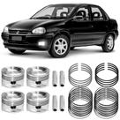 Kit Pistão Anel 0.50 Chevrolet Corsa Sedan 1.0 8V 99 a 2005 Gasolina Metal Leve