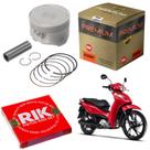 Kit pistão kmp premium anel rik 1.00 honda biz 125 2016-2024