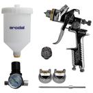 Kit Pistola De Pintura de Gravidade Bico 1.4mm ARCH827A Copo 600ml Profissional Com Sobr. 1.7mm