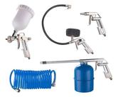 Kit Pistola De Pintura Gravidade Com 5 Peças 8621 Bremen Cor Azul