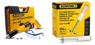 Kit Pistola De Pregos Fixa Pino 100 Pinos 42mm C/ Arruela 42mm Kit Pistola De Pregos Fixa Pino 100 Pinos 42mm C/ Arruela 42mm