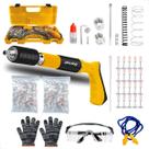 Kit Pistola Finca Pino de Fixação Profissional com 220 Pregos Maleta Sem Esforço Rebitadeira