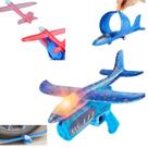 Kit Pistola Lanca Avioes + Avião Planador c/Led Voa Longe COR:AZUL