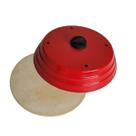 Kit Pizza Para Churrasqueira Pedra Refratária Com Abafador