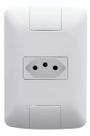 Kit Placa 4x2 1 Tomada 2p+t Tramontina Aria 10a 250v Cor Branco