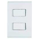 Kit Placa 4x2+ 2 Interruptores Simples 10A/250V Branco