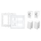 Kit Placa 4x4 + 2 Interruptores E 2 Tomadas 20a Evidence