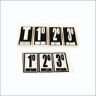 Kit Placa Braille Batente Elevador T ao 3 andar 2x de cad medida 7x4 cm