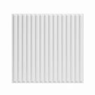 Kit Placa de Revestimento de Parede 3D Ripado 10 Unidades Pvc 25 cm X 25 cm Branco Oem