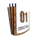 Kit Placa De Sinalização Consultorio Com 3 Peças