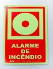 Kit Placa de Sinalização Rota de Fuga de Emergência Alarme de Incêndio , Pacote com 10 Unid.