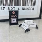 Kit Placa QrCode Preto e Rosê + 3 Porta Cartão - Acrílico