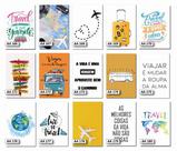 Kit Placas Quadros Decorativos 20 x 30 Travel 5 Unidades