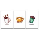 Kit Placas Quadros Decorativos 3 pçs 20x30 Cantinho do café