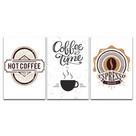 Kit Placas Quadros Decorativos 3 pçs 20x30 Cantinho do café