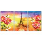 Kit Placas Quadros Decorativos 3 pçs MDF 20x30 Floridas