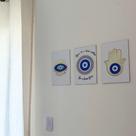 Kit Placas Quadros Decorativos 3 pçs MDF 20x30 Olho Grego Kit Placas Quadros Decorativos 3 pçs MDF 20x30 Olho Grego