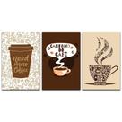 Kit Placas Quadros Decorativos 3 Peça 20x30 Cantinho Do Café