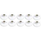 Kit Plafon Com Soquete De Porcelana E 27 Branco 10 unidades