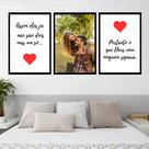 Kit Plaquinhas com Sua Foto Personalizada 20x30cm O que Deus uniu