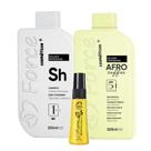 Kit Plástica dos Fios Afro Coffee 5 em 1 Force 500ml Alisamento Profissional