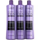 Kit Plástica dos Fios Cadiveu Selagem Térmica Redução de Volume Brilho Intenso e Liso Duradouro 3x1L