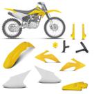 Kit plástico crf 230f 2008 à 2014 lateral branca 4 itens (kit plástico / protetor de bengala / prote